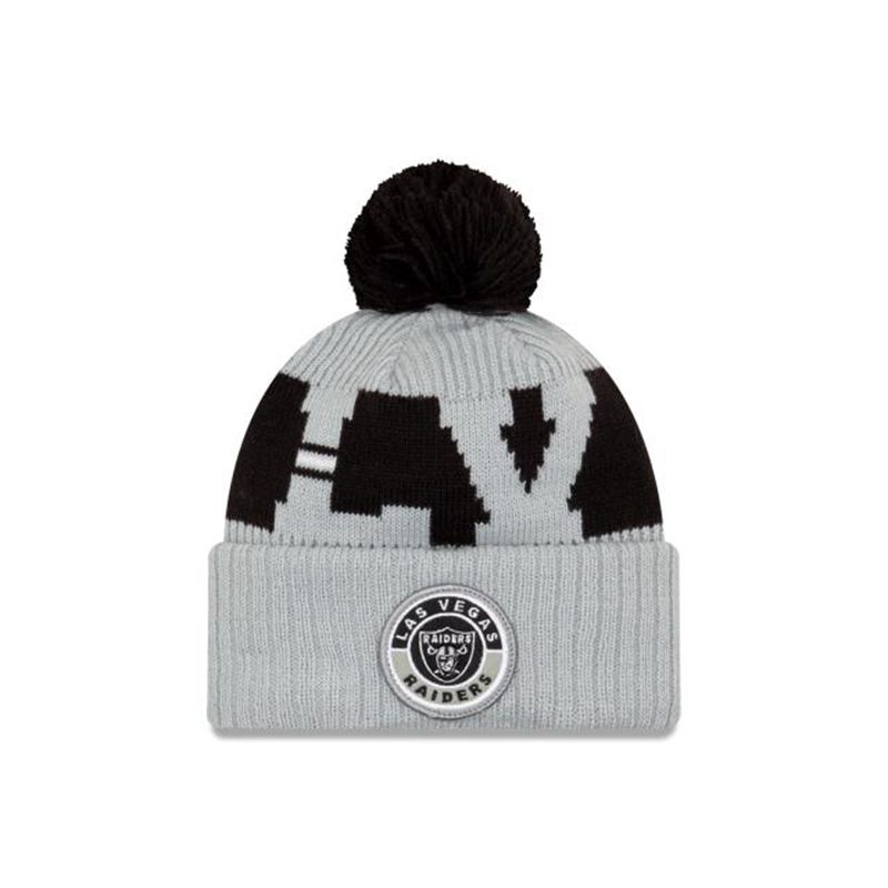 NFL Las Vegas Raiders Alternate Cold Weather Sport Knit (QEX1700) - Grey New Era Beanies